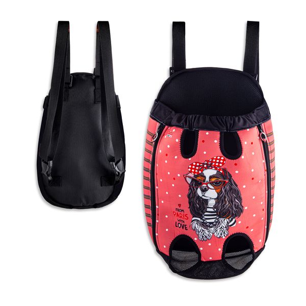 کیف حمل سگ و گربه تادو طرح آغوشی کد AGH104 سایز L