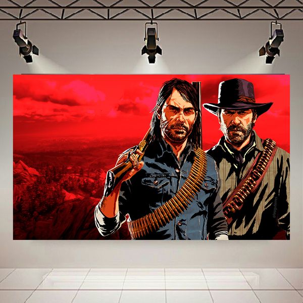 تابلو بوم طرح گیم Red Dead Redemption 2 مدل آرتور مورگان کد AR32183