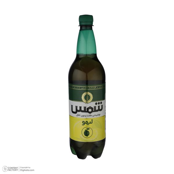 نوشیدنی مالت بدون الکل شمس با طعم لیمو - 1 لیتر 