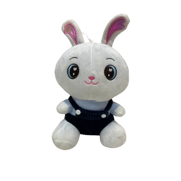 عروسک مدل خرگوش لباس دکمه ایی ارتفاع 25 سانتی متر