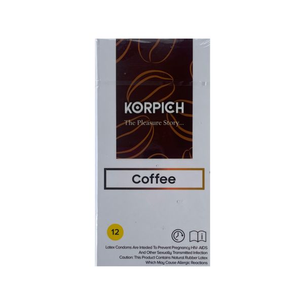 کاندوم کورپیچ مدل coffee بسته 12 عددی