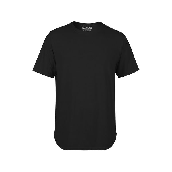 تی شرت لانگ مردانه فانتازیو مدل مشکی کد 211