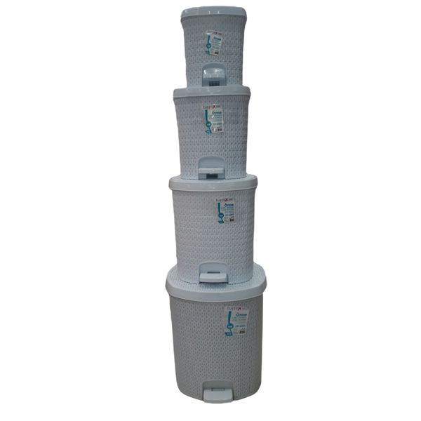 سطل زباله پدالی توفکس مدل کرور مجموعه 4 عددی