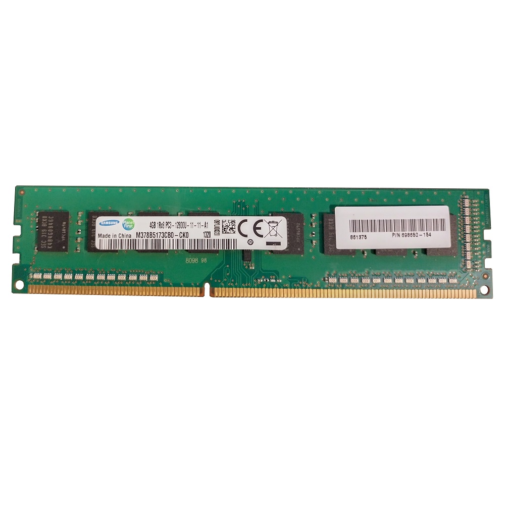 رم کامپیوتر DDR3 تک کاناله 1600 مگاهرتز CL11 سامسونگ مدل PC3-12800U ظرفیت 4 گیگابایت