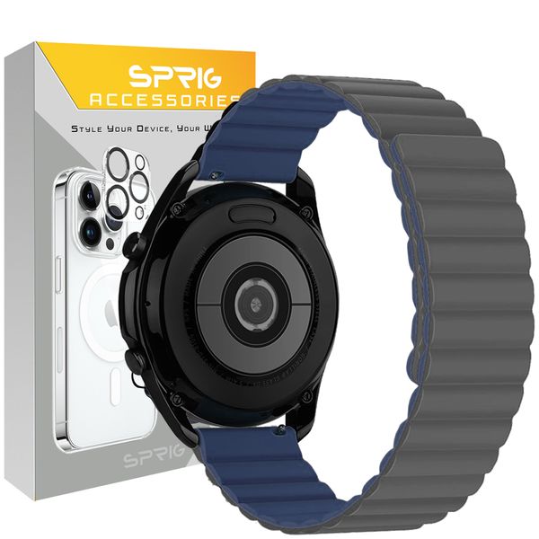 بند اسپریگ مدل Silicone Magnetic Link BK TW مناسب برای ساعت هوشمند گلوریمی M1 Pro / GS1 Pro / Calling Watch M2