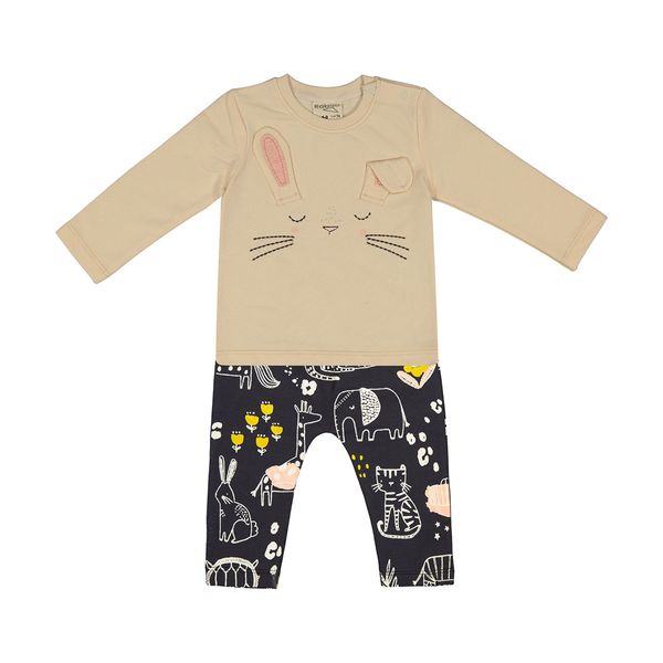 ست تی شرت و شلوار نوزادی رابو مدل خرگوشک کد 2021