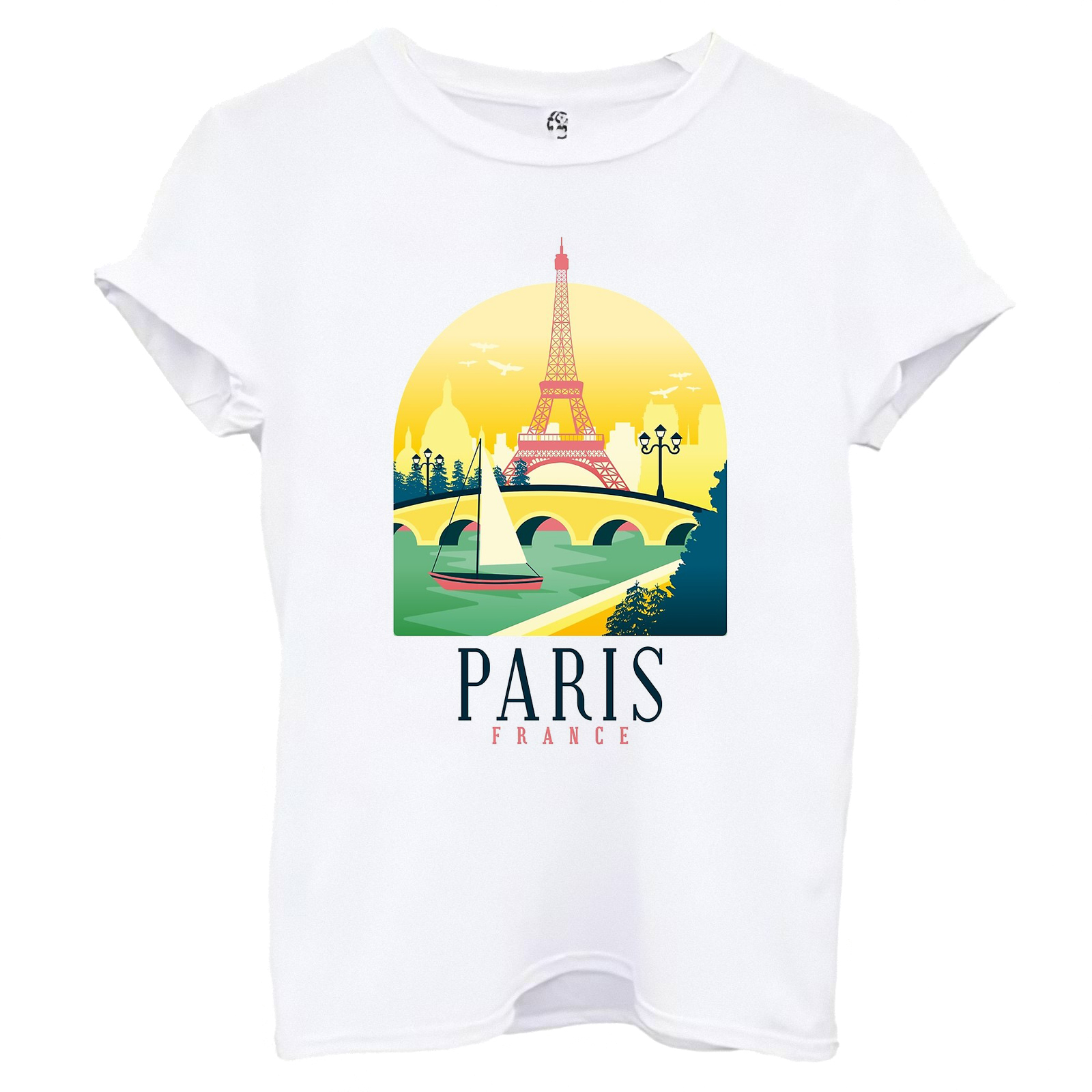 تی شرت آستین کوتاه زنانه اسد طرح پاریس کد 97