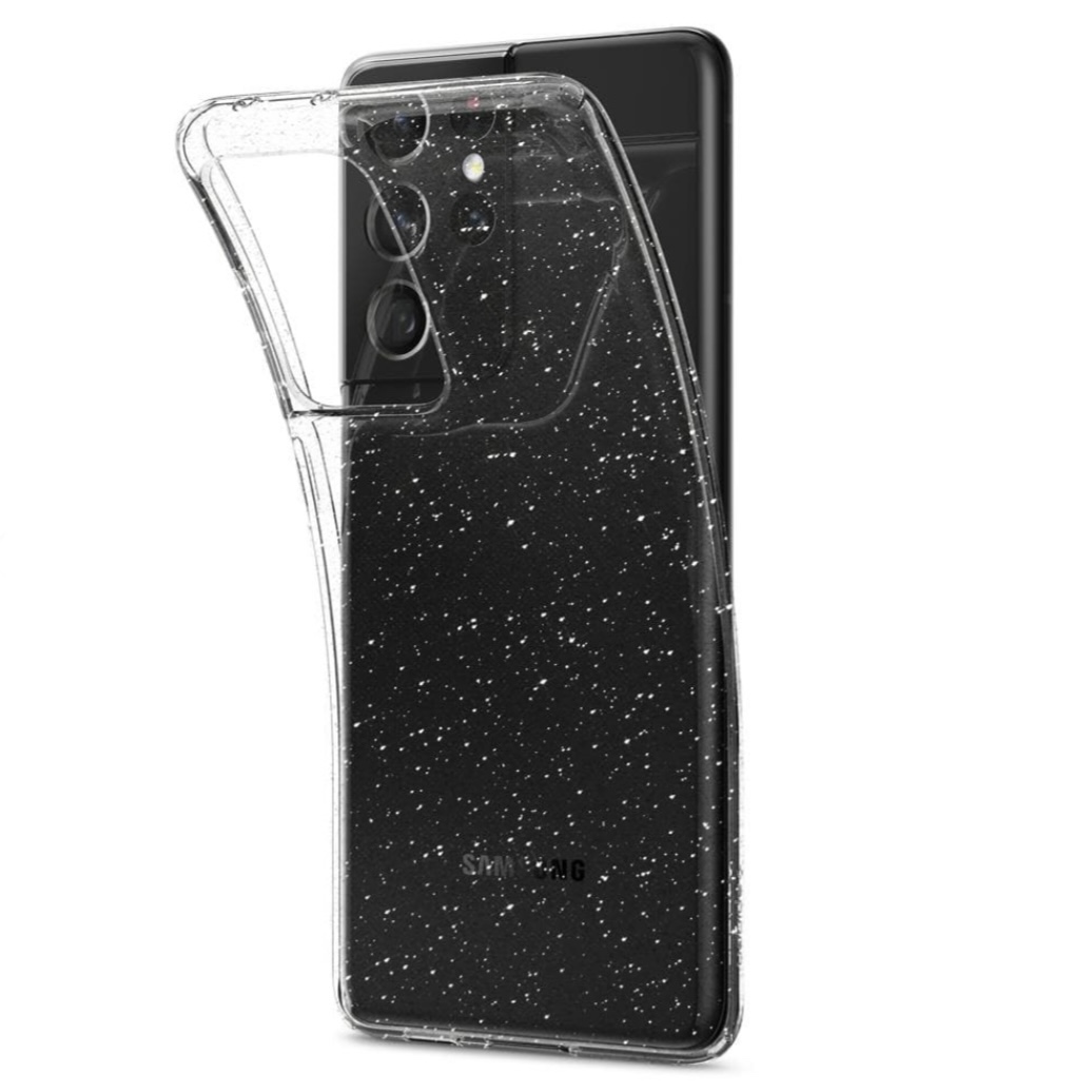 کاور اسپیگن مدل Liquid Crystal Glitter مناسب برای گوشی موبایل سامسونگ Galaxy S21 Ultra