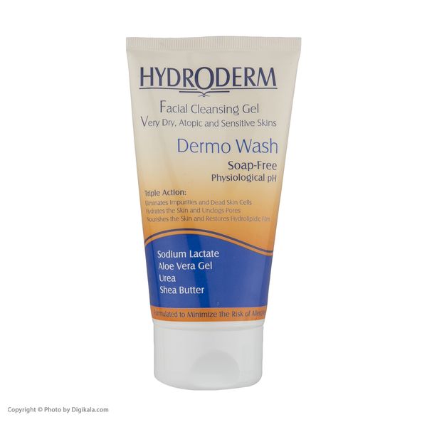 ژل شستشو صورت هیدرودرم مدل Dermo Wash مناسب پوست های خشک و حساس حجم 150 میلی لیتر