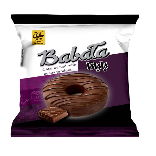 کیک حلقه ای باباتا شکلاتی بابانا - 50 گرم بسته 24 عددی