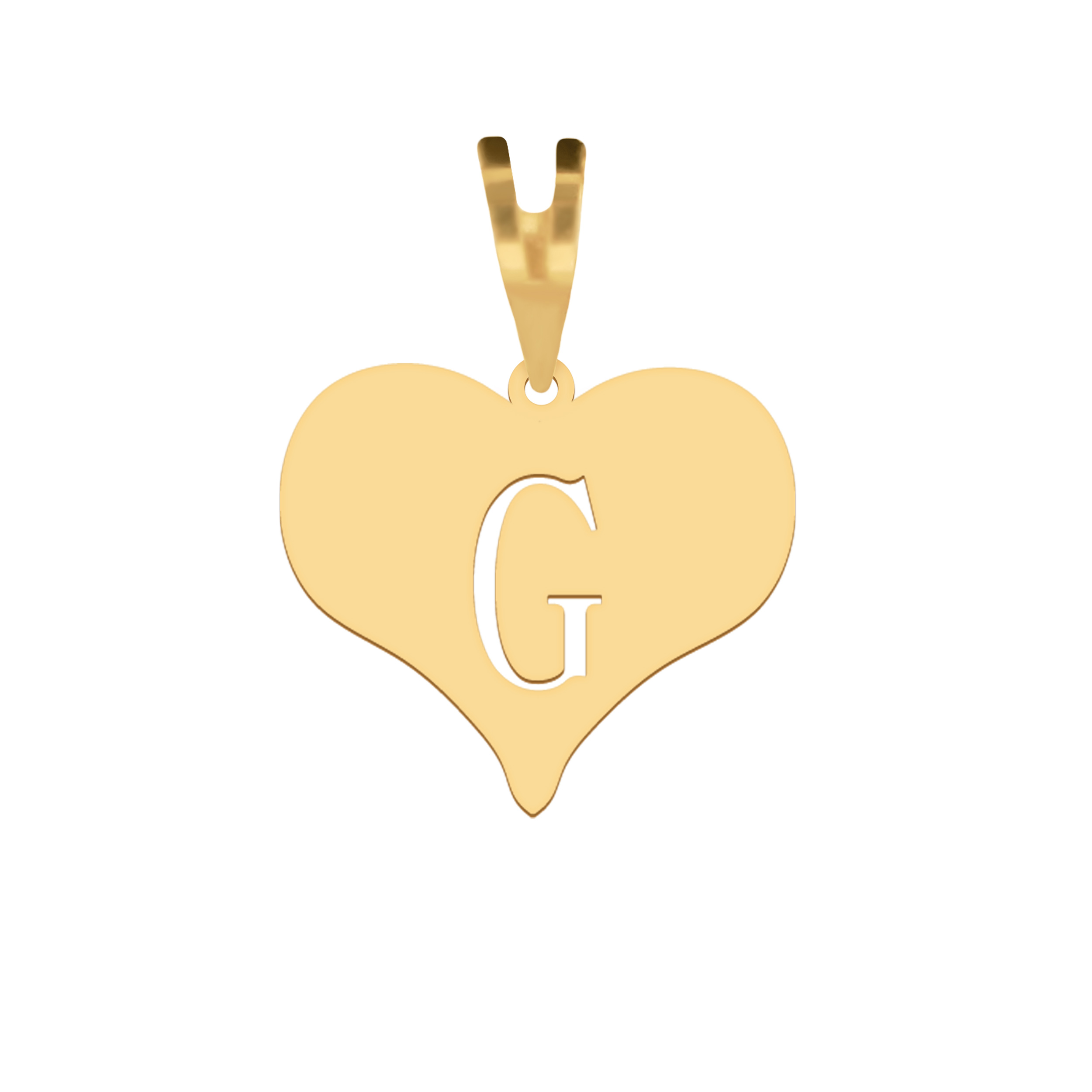 آویز گردنبند طلا 18 عیار زنانه شمیم گلد گالری مدل قلب طرح G MT82
