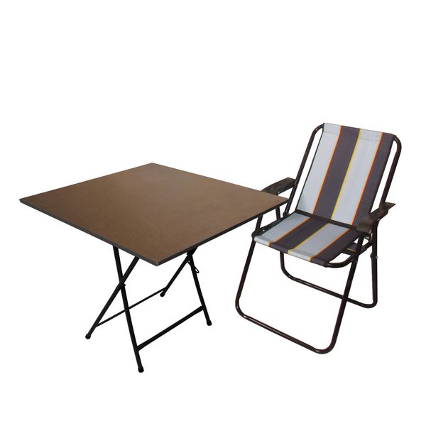 میز و صندلی تاشو سفری میزیمو مدل ساحلی کد 2612