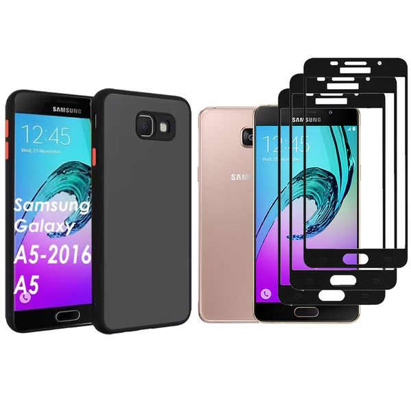   کاور ری گان مدل matte- A510 مناسب برای گوشی موبایل سامسونگ Galaxy A510/A5 2016 به همراه محافظ صفحه نمایش بسته 3 عددی