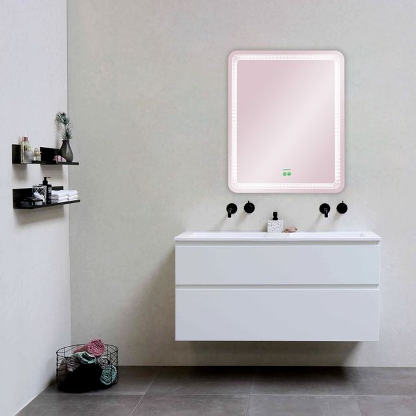 آینه سرویس بهداشتی گلسموند مدل مستطیل هوشمند ضد بخار کد VLW-SM