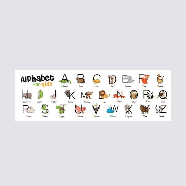 پوستر آموزشی مدل حروف انگلیسی طرح حیوانات کد 02