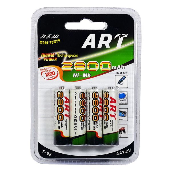 باتری قلمی قابل شارژ آرت مدل T-02 بسته 4 عددی 