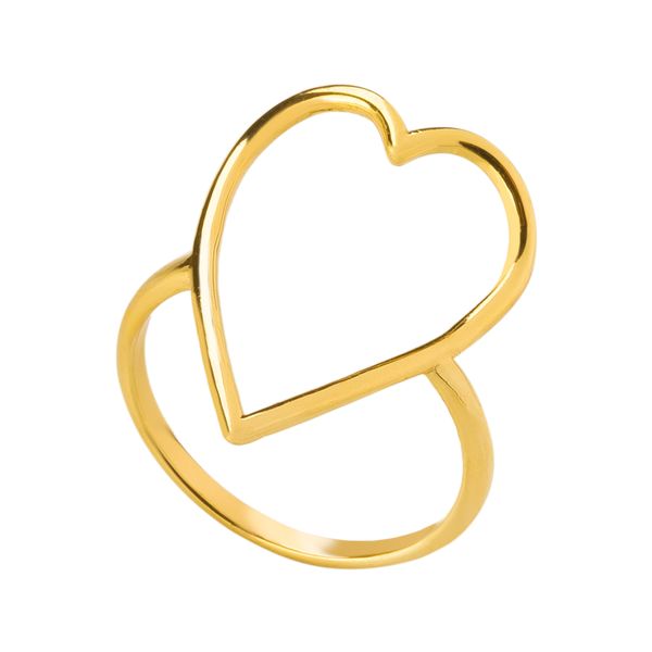 انگشتر طلا 18 عیار زنانه کاکامی مدل قلب کد 315