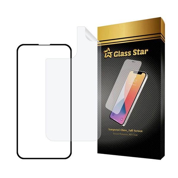 محافظ صفحه نمایش سرامیکی شفاف گلس استار مدل CERAMICNANOST مناسب برای گوشی موبایل اپل iPhone 14 Pro به همراه محافظ پشت گوشی هیدروژل