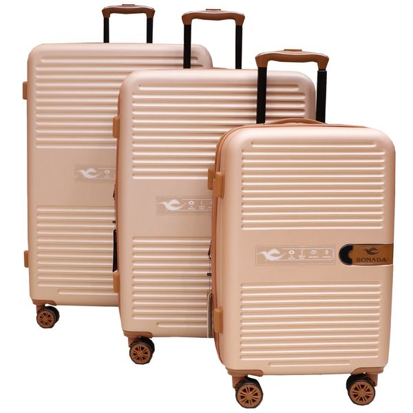 مجموعه سه عددی چمدان سونادا پلی کربنات مدل 755 sonada