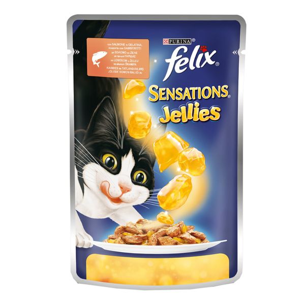 غذای گربه بالغ فلیکس مدل Sensation-Sea food وزن 100 گرم