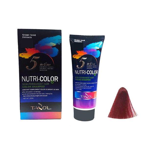 شامپو رنگ مو تازولاف مدل NUTRI-COLOR حجم 150 میلی لیتر رنگ قرمز