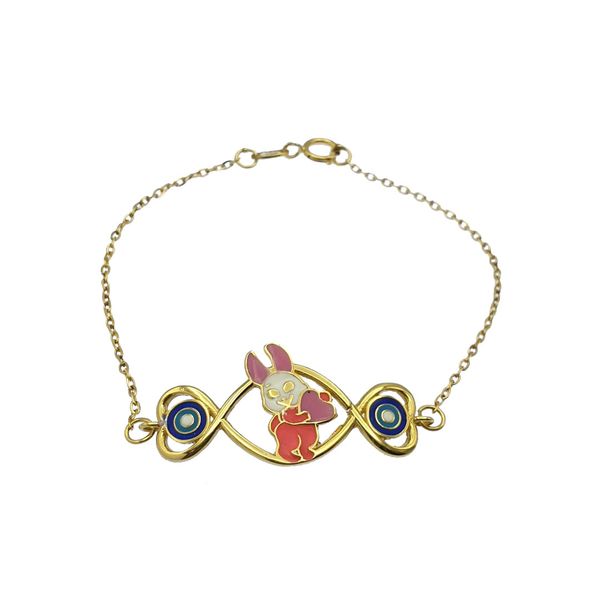 دستبند طلا 18 عیار زنانه طلا و جواهری احسان مدل 1EB1355