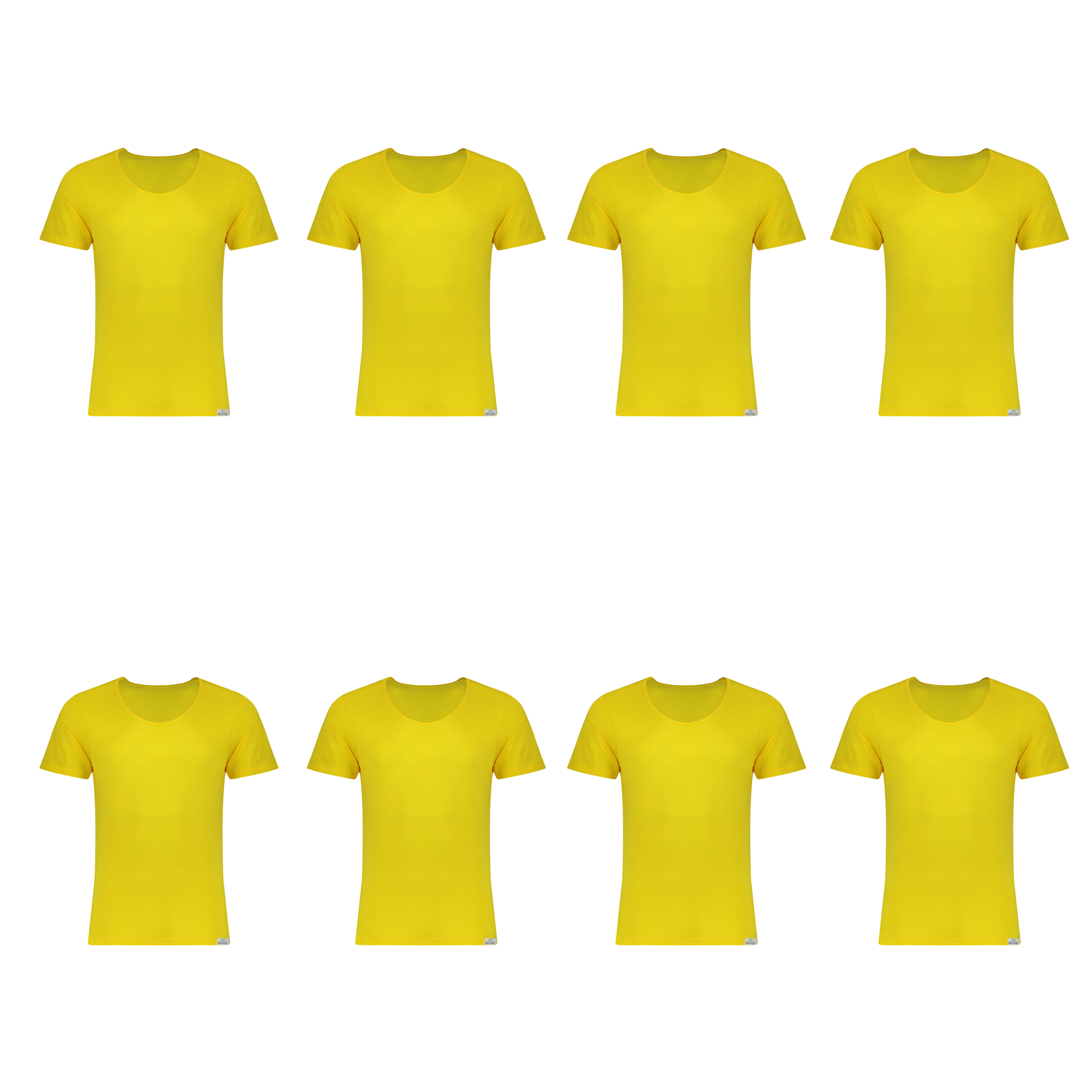 زیرپوش پسرانه برهان تن پوش مدل 5-02  رنگ زرد بسته 8 عددی
