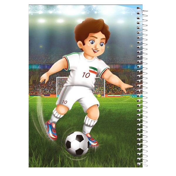 دفتر مشق 80 برگ انتشارات فاطن طرح فوتبال و فرمول محیط و مساحت کد 380