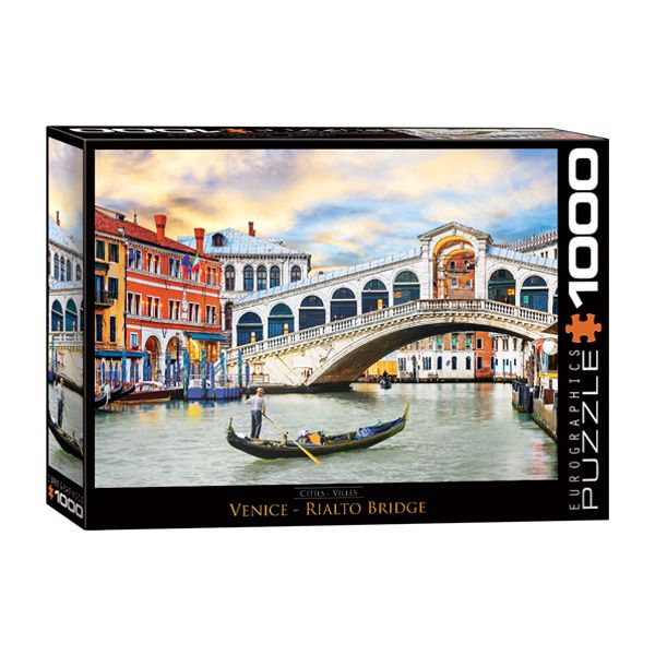 پازل 1000 تکه یوروگرافیکس پازلز مدل 6000-0766 Venice Rialto Bridge