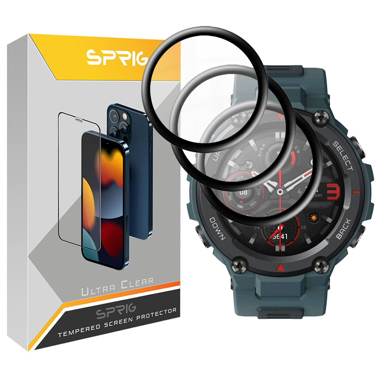 محافظ صفحه نمایش نانو اسپریگ مدل Pmma-SPG مناسب برای ساعت هوشمند امیزفیت T-Rex بسته سه عددی