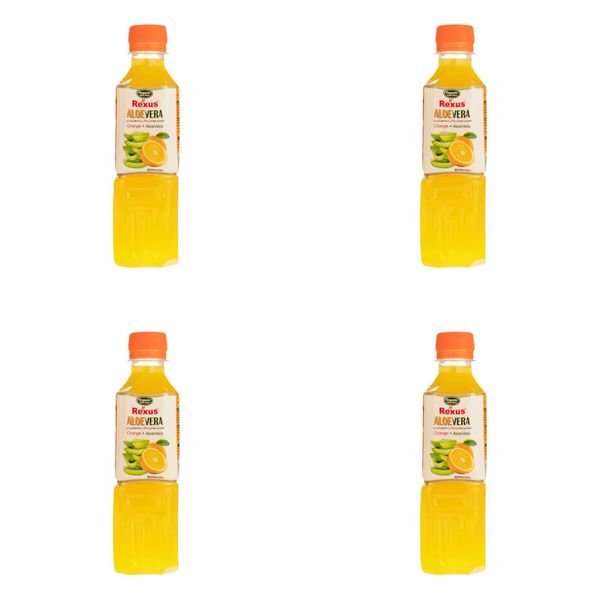 نوشیدنی میوه ای رکسوس با طعم پرتقال و تکه های آلوئه ورا - 330 میلی لیتر بسته 6 عددی