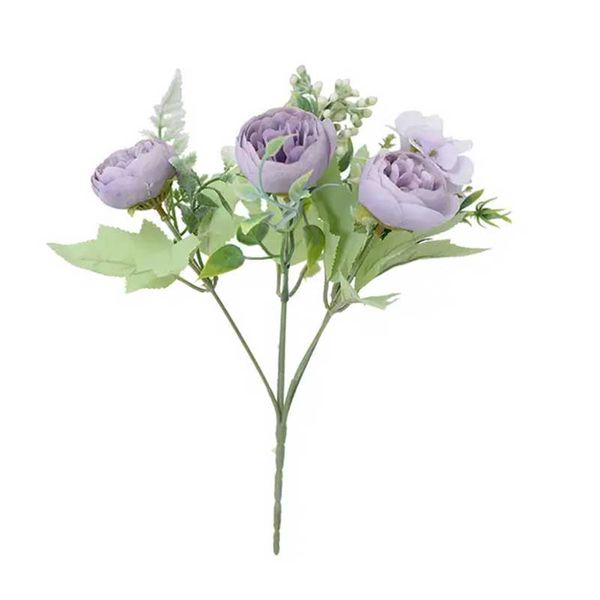 گل مصنوعی مدل بوته پیونی و آرتانزیا