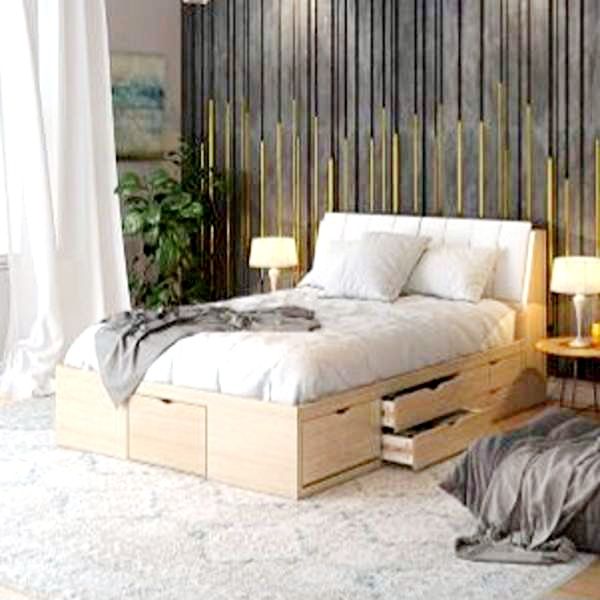 تخت خواب یک نفره مدل تمام کشو سایز 120×200 سانتی متر