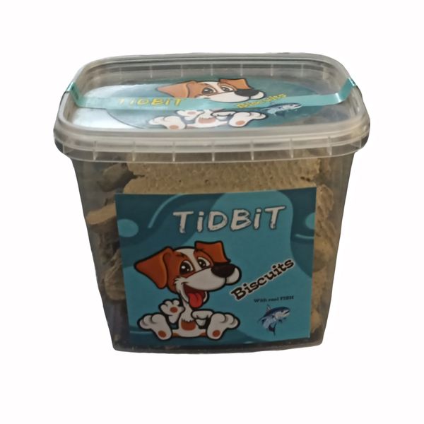 غذای تشویقی سگ تیدبیت مدل Fish_Biscuite وزن 160 گرم