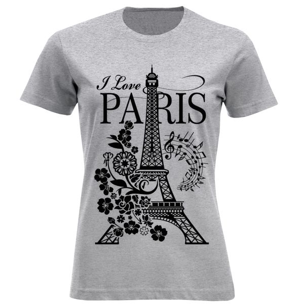تی شرت آستین کوتاه زنانه مدل پاریس A61