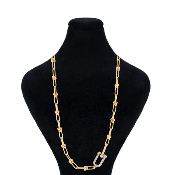 گردنبند طلا 18 عیار زنانه ماوی گالری مدل تیفانی نگین دار