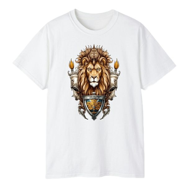 تی شرت آستین کوتاه مردانه مدل شیر پادشاه جنگل کد 04