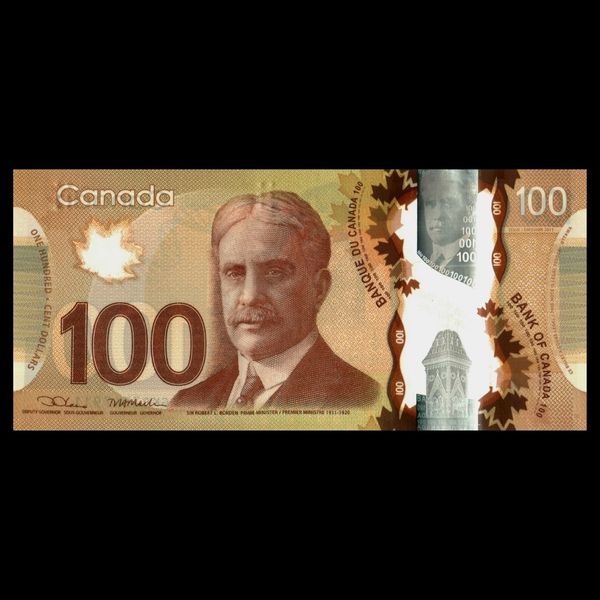 اسکناس تزئینی مدل کشور کانادا 100 دلار پلیمری UNC