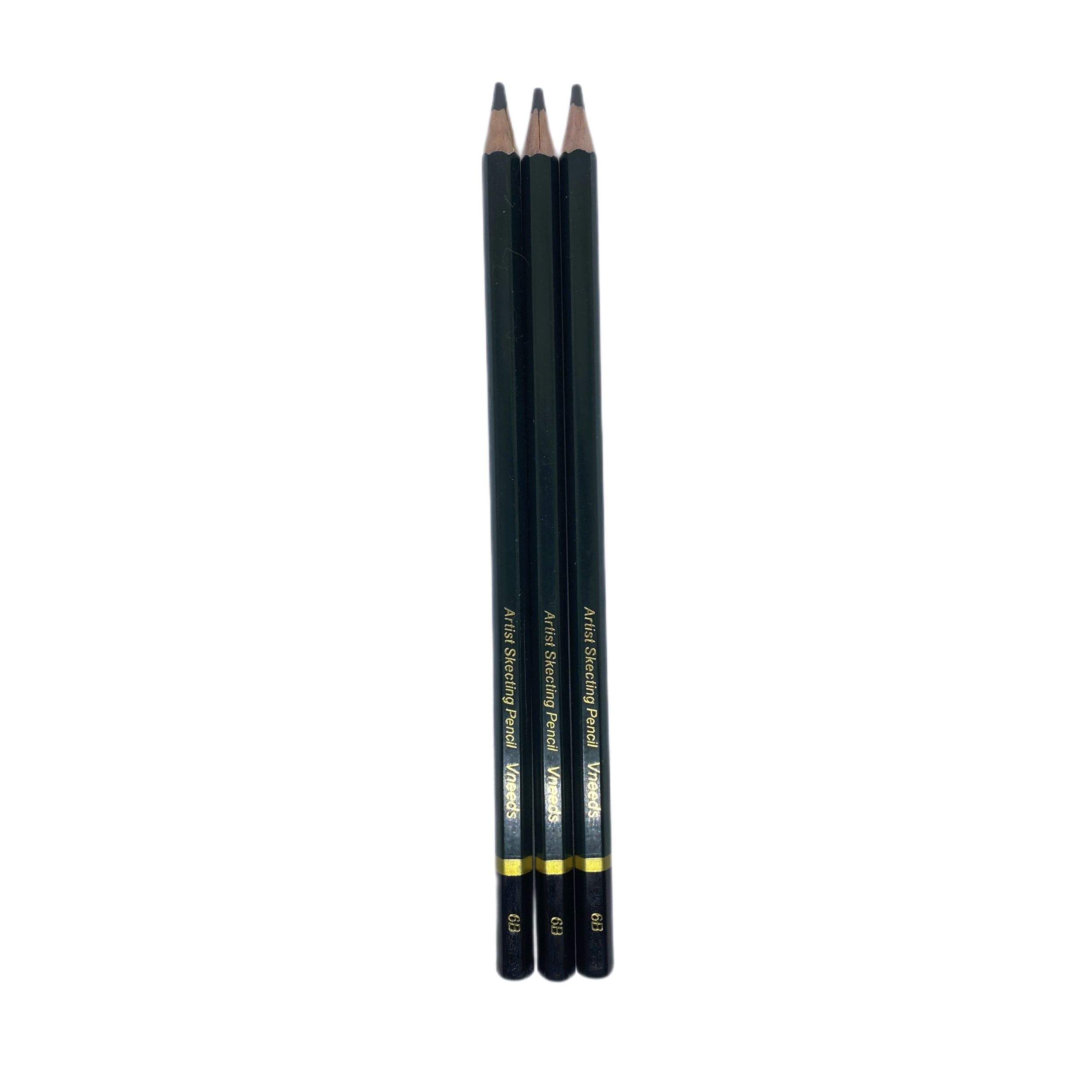 مداد مشکی وینیدز مدل 6B مجموعه 3 عددی
