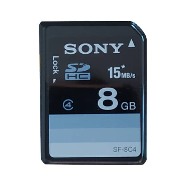 کارت حافظه SD سونی مدل SF8N4 کلاس 4 استاندارد UHS_1 سرعت  15MBps ظرفیت 8گیگایایت