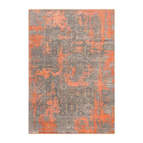 فرش ماشینی بهشتی مدل یونیک کد 8501 زمینه نارنجی