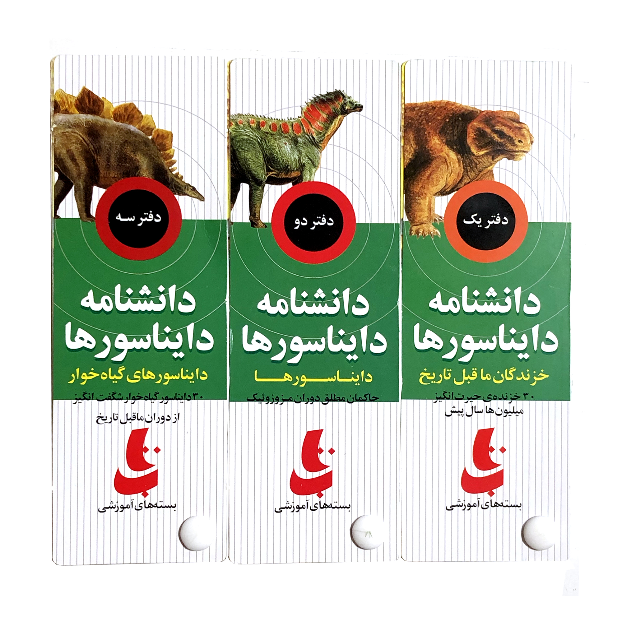 کتاب مجموعه دانشنامه دایناسورها اثر پرهام محمدی نشر دیبایه ۳ جلدی 