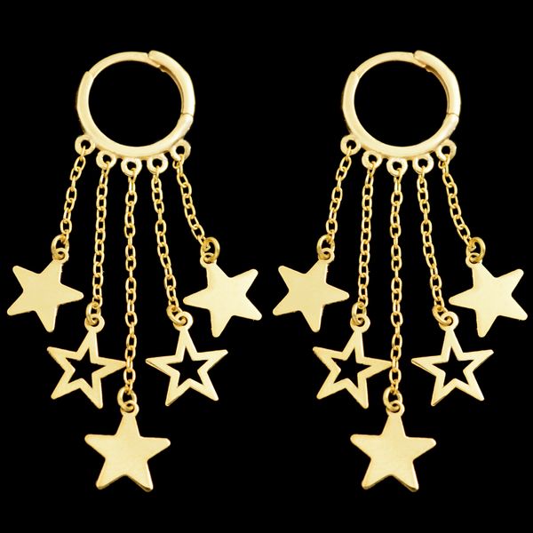 گوشواره طلا 18 عیار زنانه طلای مستجابی مدل روکو ستاره کد 670177