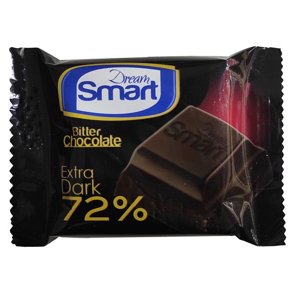 شکلات تلخ 72 درصد دریم اسمارت شیرین عسل - 50 گرم بسته 12 عددی