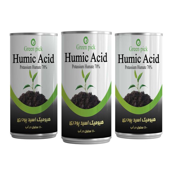  کود هیومیک اسید پودری گرین پیک مدل Hu37 وزن 25 گرم بسته سه عددی