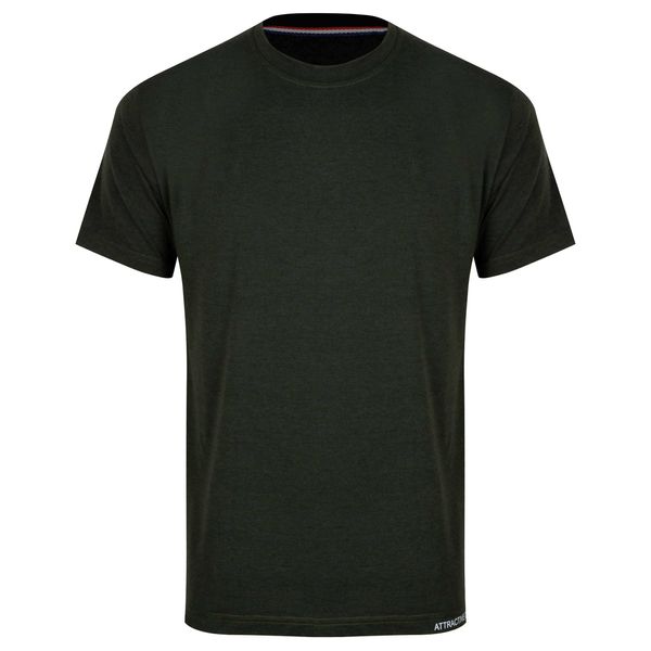تی شرت آستین کوتاه مردانه کانتکس مدل نخ پنبه کد 249010523  رنگ یشمی