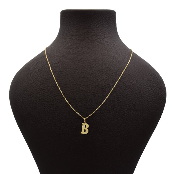 گردنبند طلا 18 عیار زنانه طلای کامک مدل حرف انگلیسی B