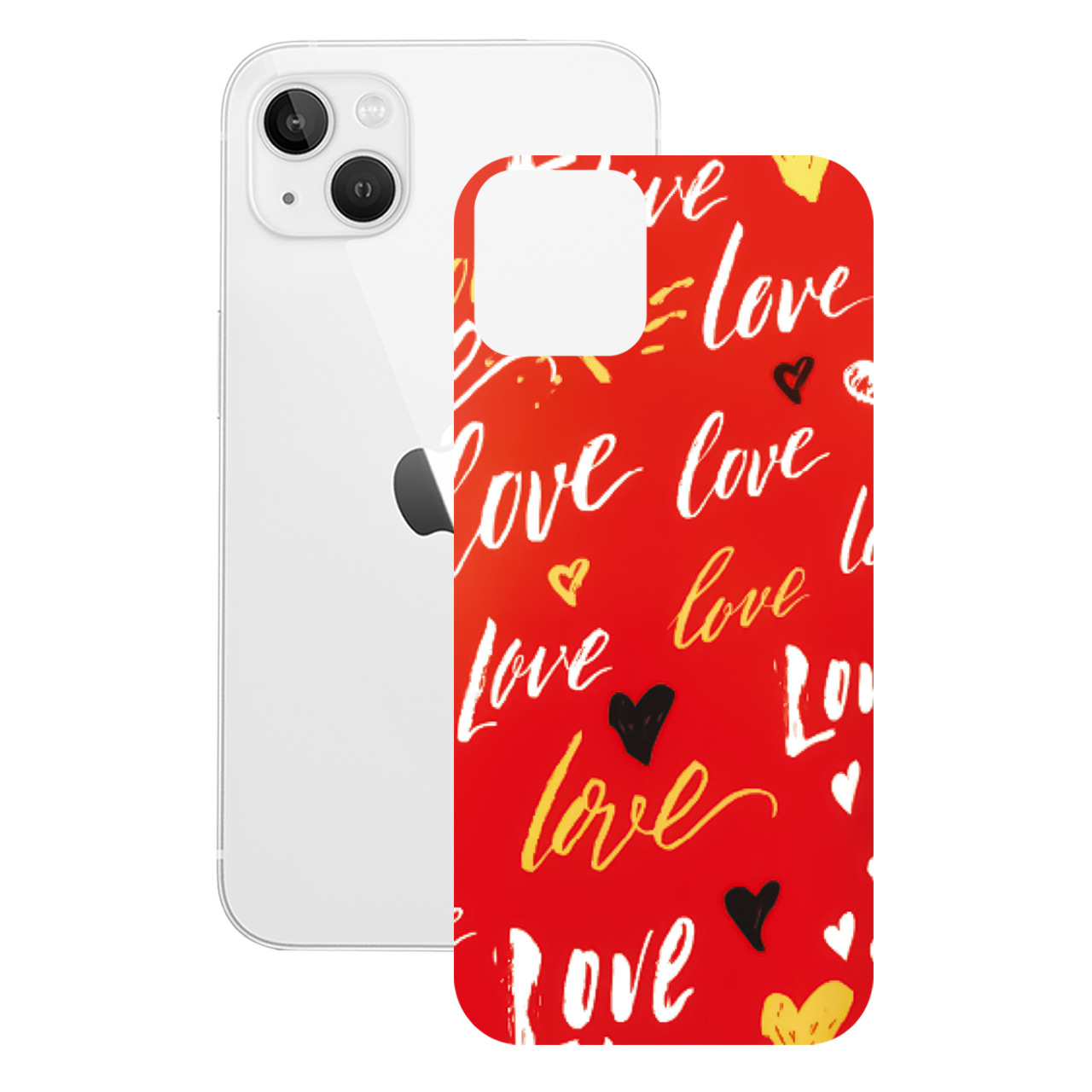 برچسب پوششی راک اسپیس طرح Love مناسب برای گوشی موبایل اپل iPhone 13 Mini