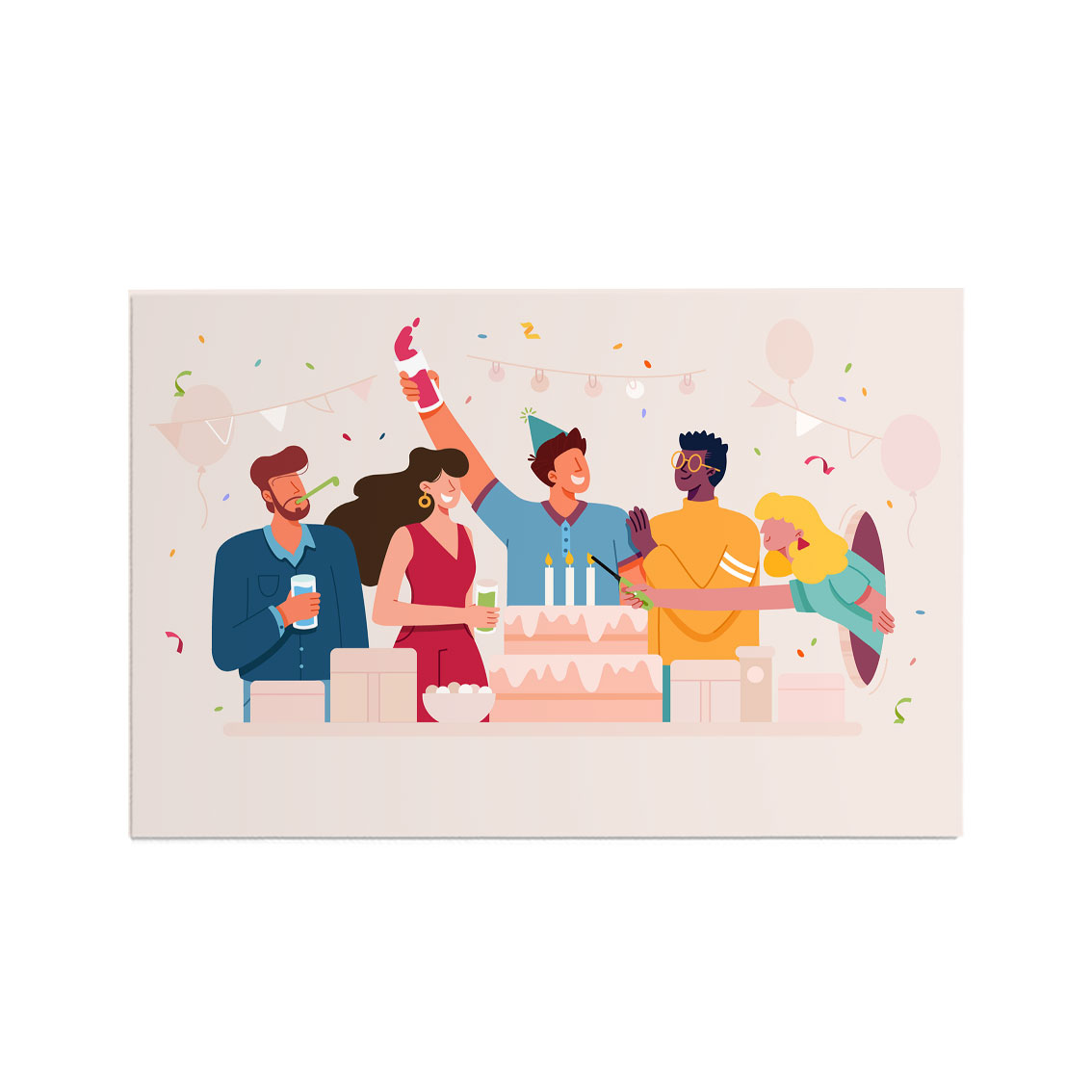 کارت پستال هورجین مدل جشن تولد