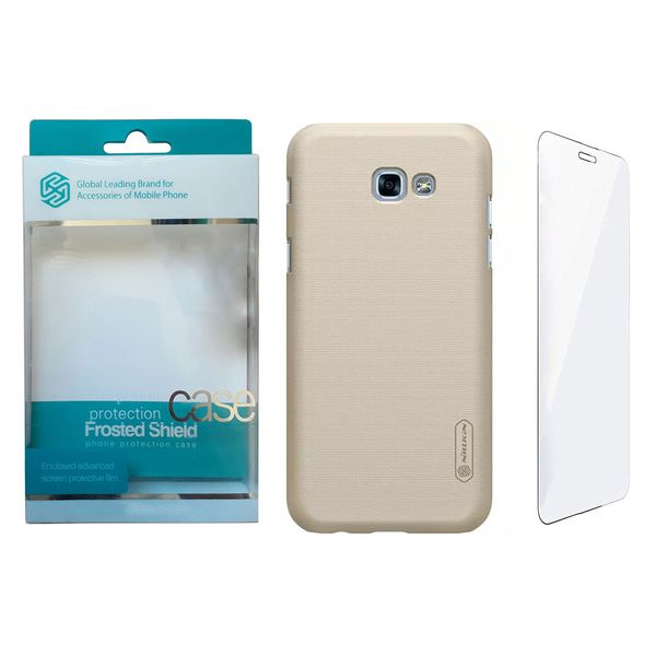 کاور نیلکین مدل Frosted Shield کد S9488 مناسب برای گوشی موبایل سامسونگ Galaxy C5 به همراه محافظ صفحه نمایش
